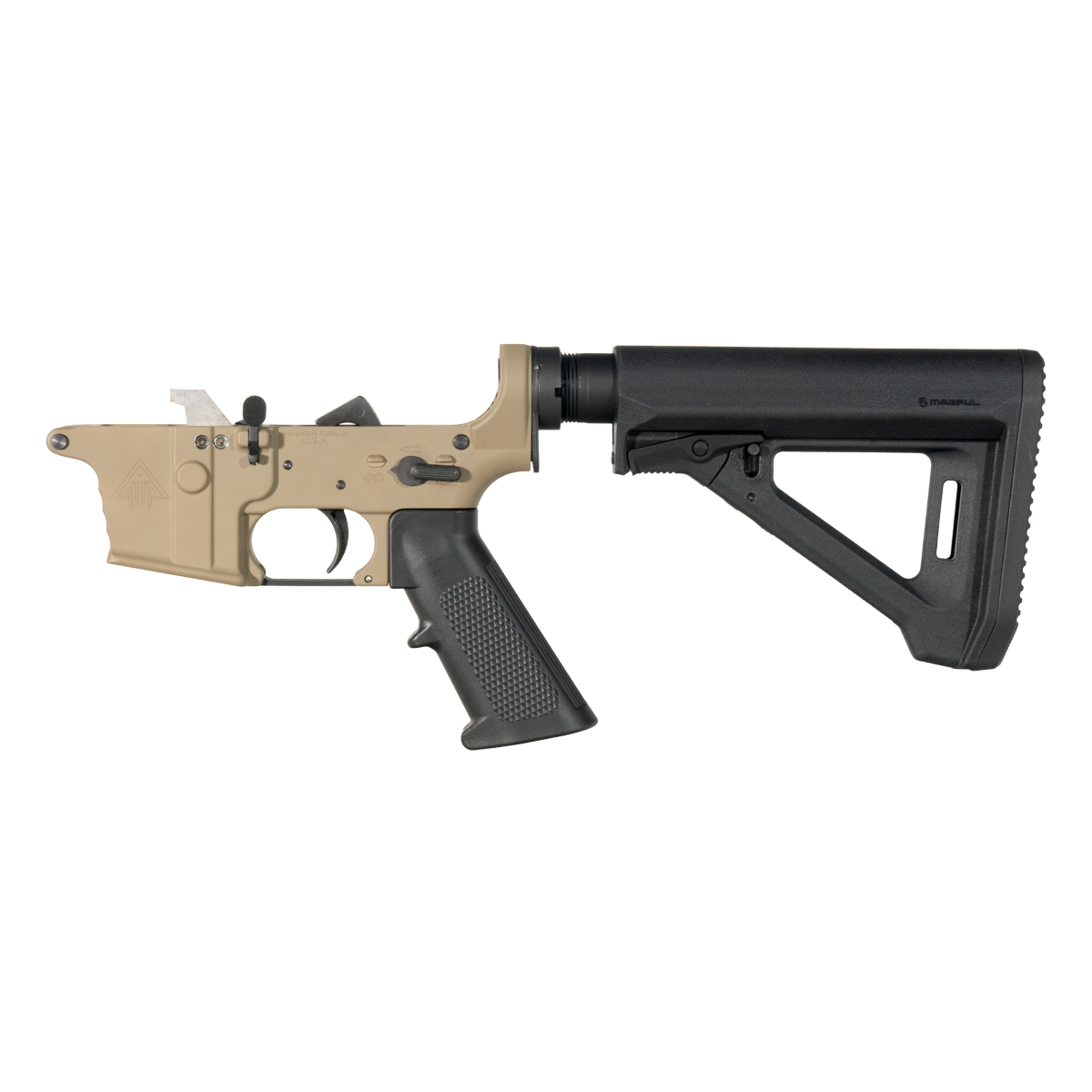 DTT FDE AR-9 Rifle Lower Build Kit, Magpul MOE RL Carbine Stock