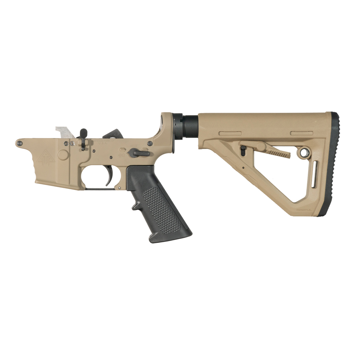 DTT FDE AR-9 Rifle Lower Build Kit, Magpul FDE DT Carbine Stock