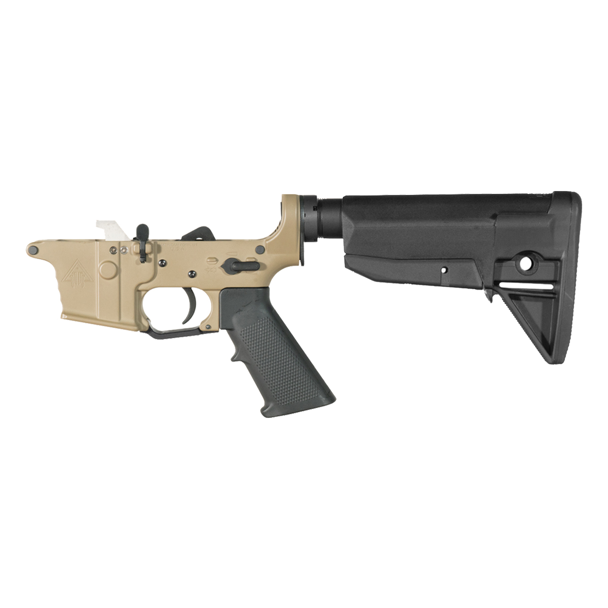 DTT FDE AR-9 Rifle Lower Build Kit, Premium Uintah 3.0 lb Drop-In Ultra Match Trigger, BCM Mod 0 Stock
