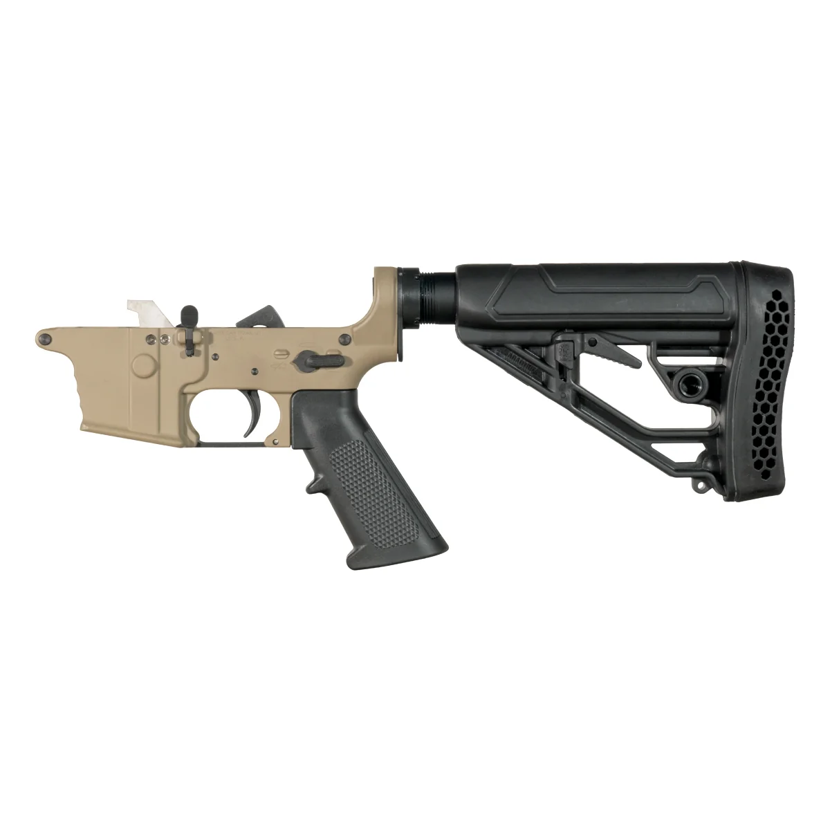 FDE NO-LOGO DELTA-9 AR-9 Rifle Lower Build Kit, Adaptive Tactical EX Performance Carbine Stock