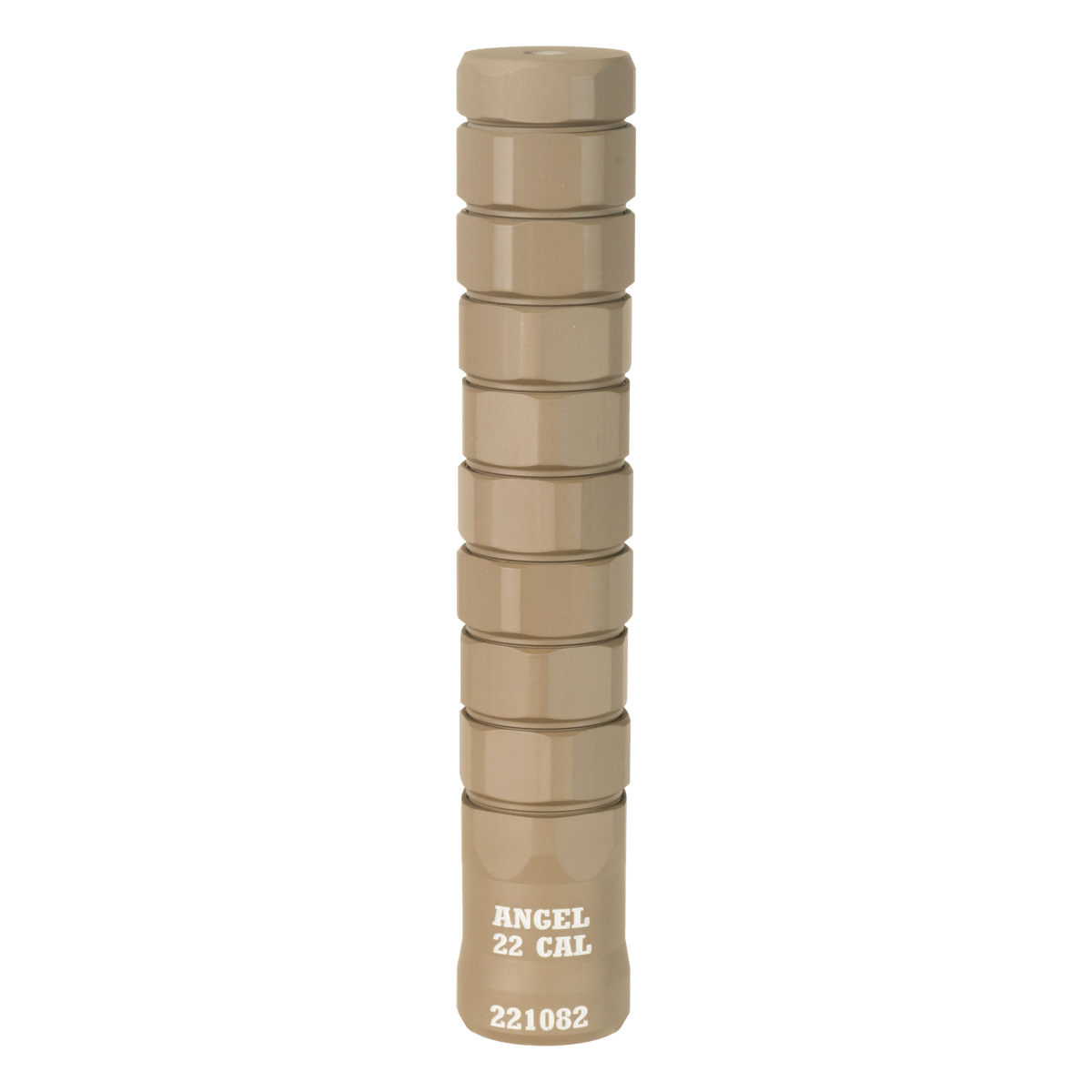  Tactical Solutions Group Angel .22 Caliber Modular Suppressor, Gen II Low IR Signature FDE Cerakote