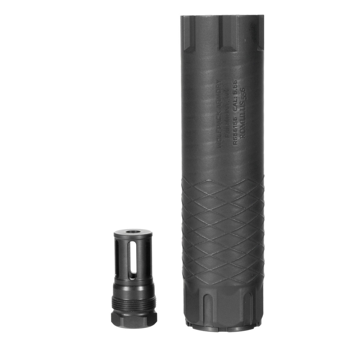  Wolfpack Armory Romulus 556 Suppressor, Black, 1/2x28 Thread Pitch