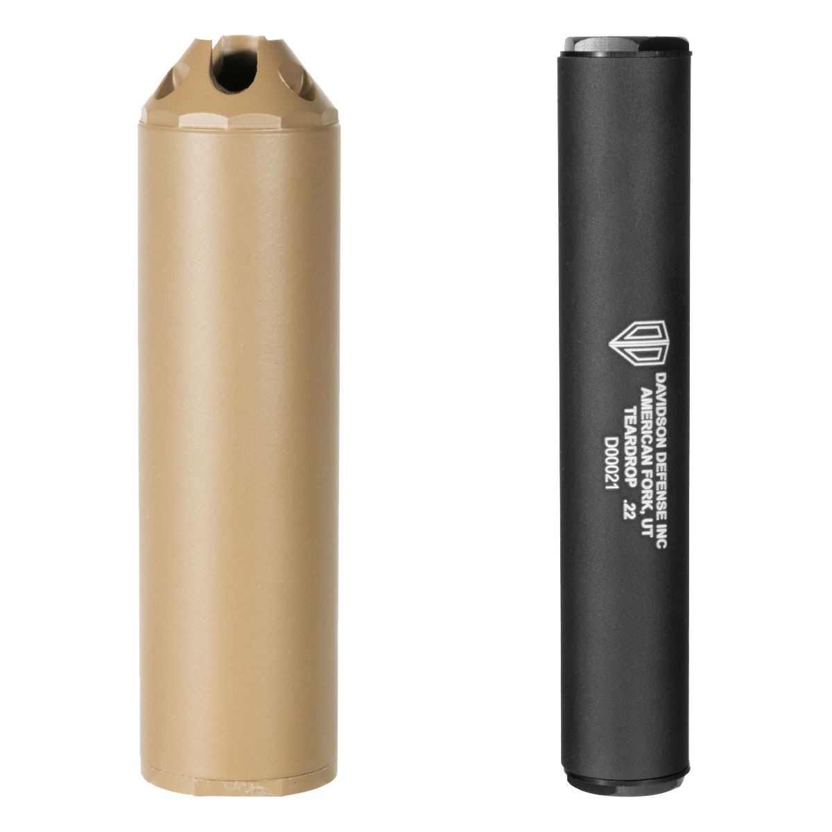 Witt Machine & Tool Co. .223 Canooter Valve Suppressor FDE + Davidson Defense .22LR Mag Teardrop Suppressor