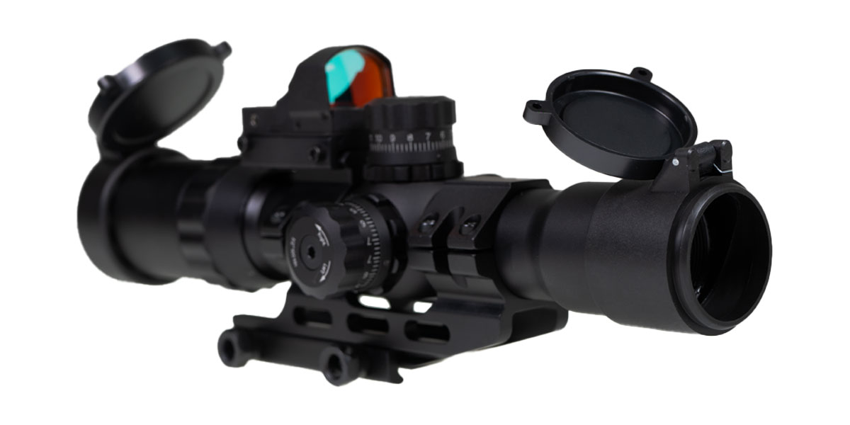 Northtac Northtac Assault Scope 1-4x28 w/Micro Red Dot RGB Illum. Reticle: Small Cross - SR10S1428BH