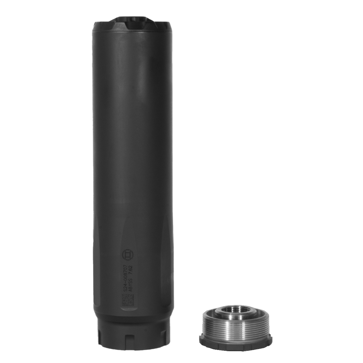  GEMTECH ABYSS 7.62 Suppressor, 30 Cal, 5/8x24 Direct Thread, HUB Compatible, Stainless/Titanium