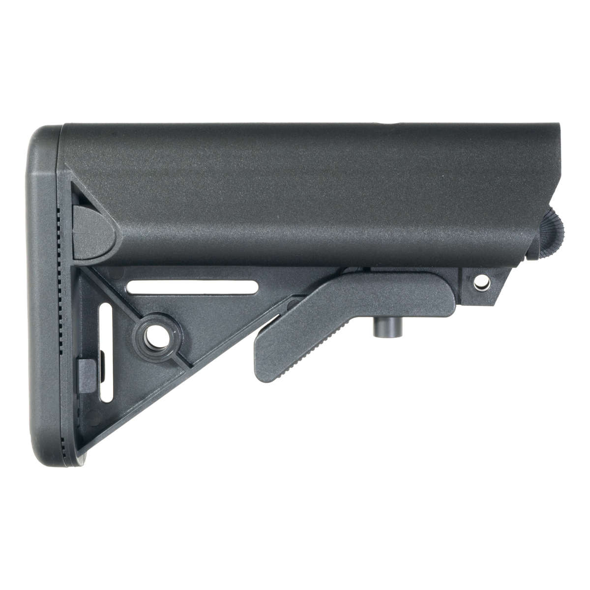  SOPMOD Style Collapsible Stock with Storage Compartments, Integrated QD Mounts, Black