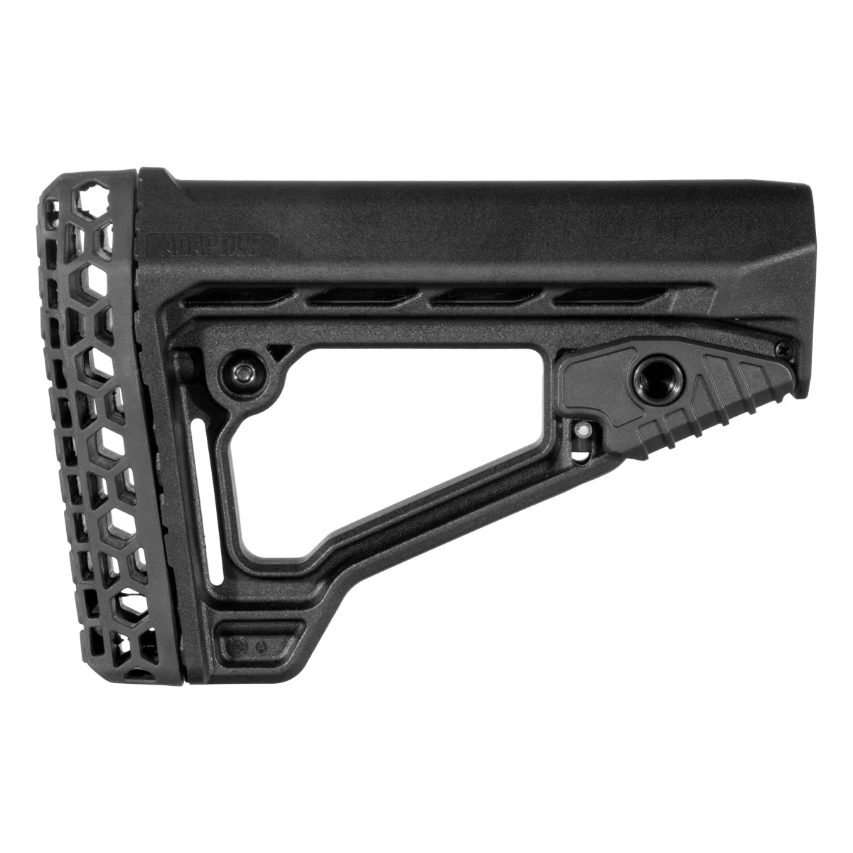 Adaptive Tactical ARKUS Adjustable AR-15/AR-10 Stock for Mil-Spec Buffer Tubes, Black