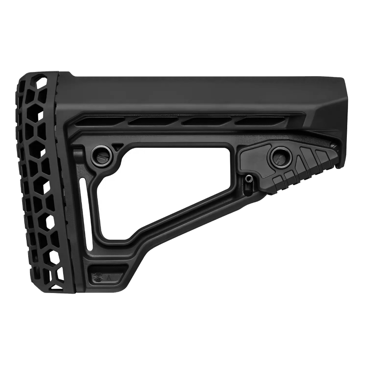 Adaptive Tactical ARKUS Adjustable AR-15/AR-10 Rifle Stock for Mil-Spec Buffer Tubes, Tension Screw, Dual Sling Mounts & High-Grip Recoil Pad, Black