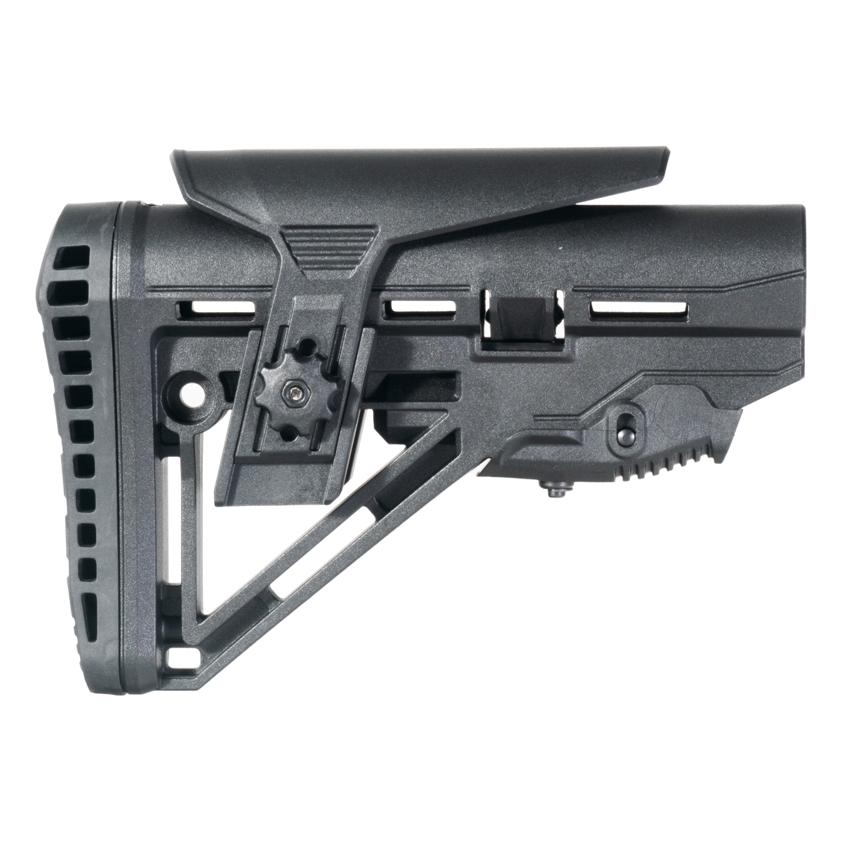  Mil-Spec Enhanced Stock, Advanced Recoil Dampener Suspension System, Polymer Cheek Riser w/ Screwed Rubberized Recoil Pad
