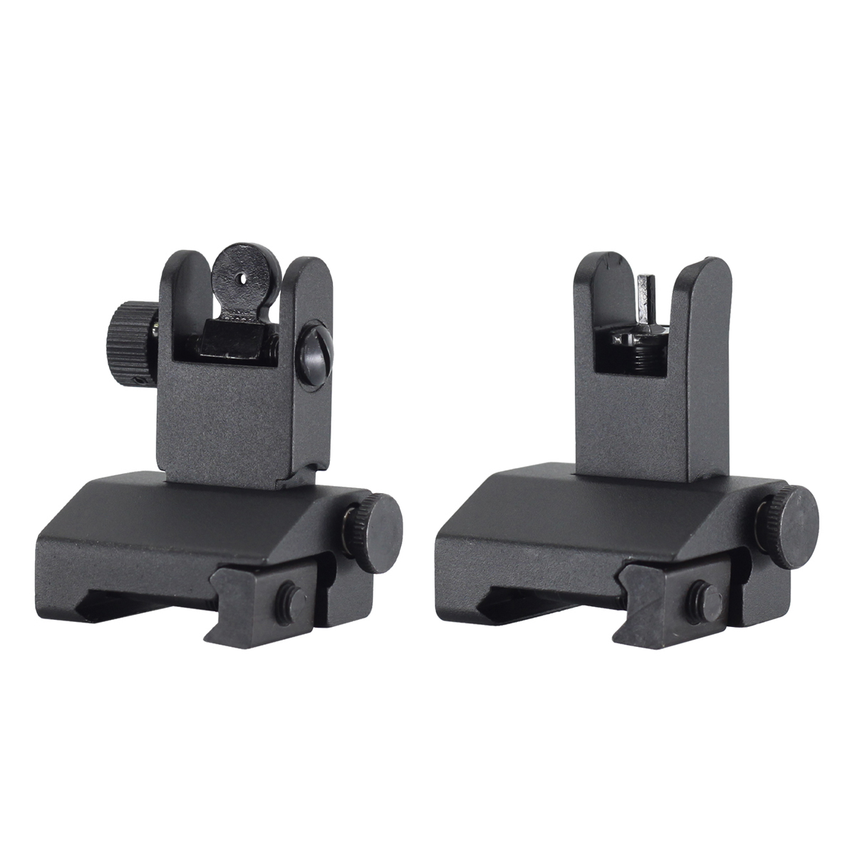 JE Machine Front & Rear Flip Up Gun Sights - Aluminum
