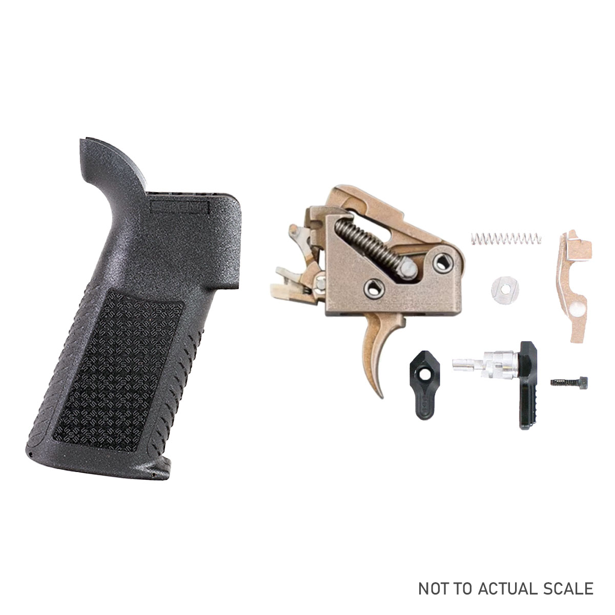 Speed Up Your Lower Kit: Fostech AR-15 Drop In Echo AR-II Binary Trigger + Amend2 AMEND2 AR-15/AR-10 PISTOL GRIP aggressive 19 degree angle high strength polymer