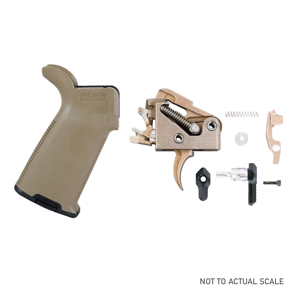 Speed Up Your Lower Kit: Fostech AR-15 Drop In Echo AR-II Binary Trigger + Magpul Industries, MOE Grip, Fits AR Rifles, with Storage Compartment, Flat Dark Earth