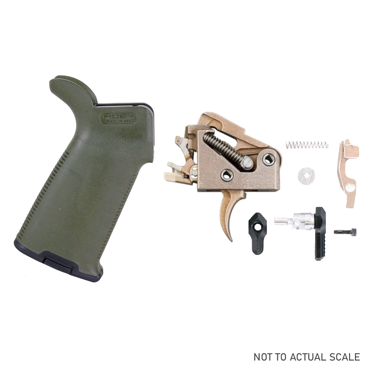Speed Up Your Lower Kit: Fostech AR-15 Drop In Echo AR-II Binary Trigger + Magpul Industries, MOE Grip, Fits AR Rifles, with Storage Compartment, Olive Drab Green
