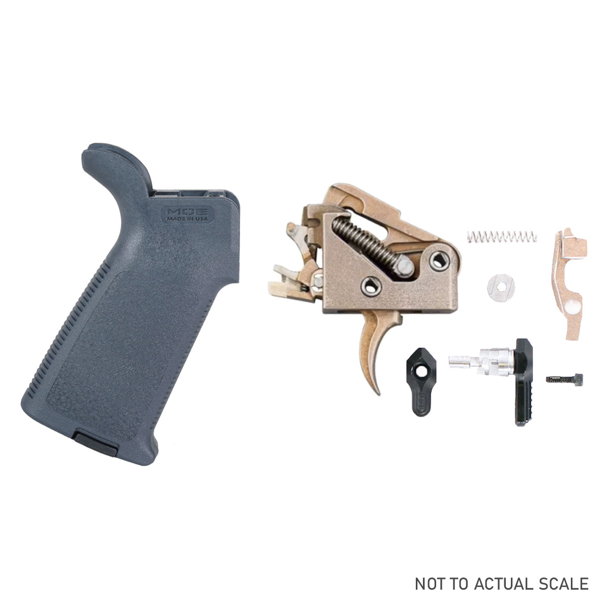 Speed Up Your Lower Kit: Fostech AR-15 Drop In Echo AR-II Binary Trigger  + Magpul MOE Grip, Fits AR Rifles, Gray