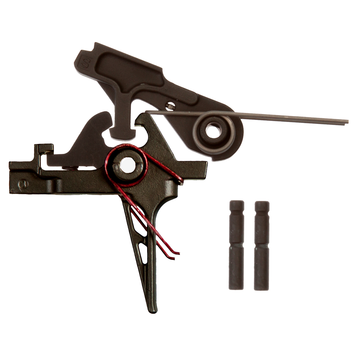 Schmid Inside AR-15 2 Stage Flat Trigger, DLC Coating, Elite, Full Fire Control Group - Includes Hammer, Trigger, Disconnector, Springs, Pins
