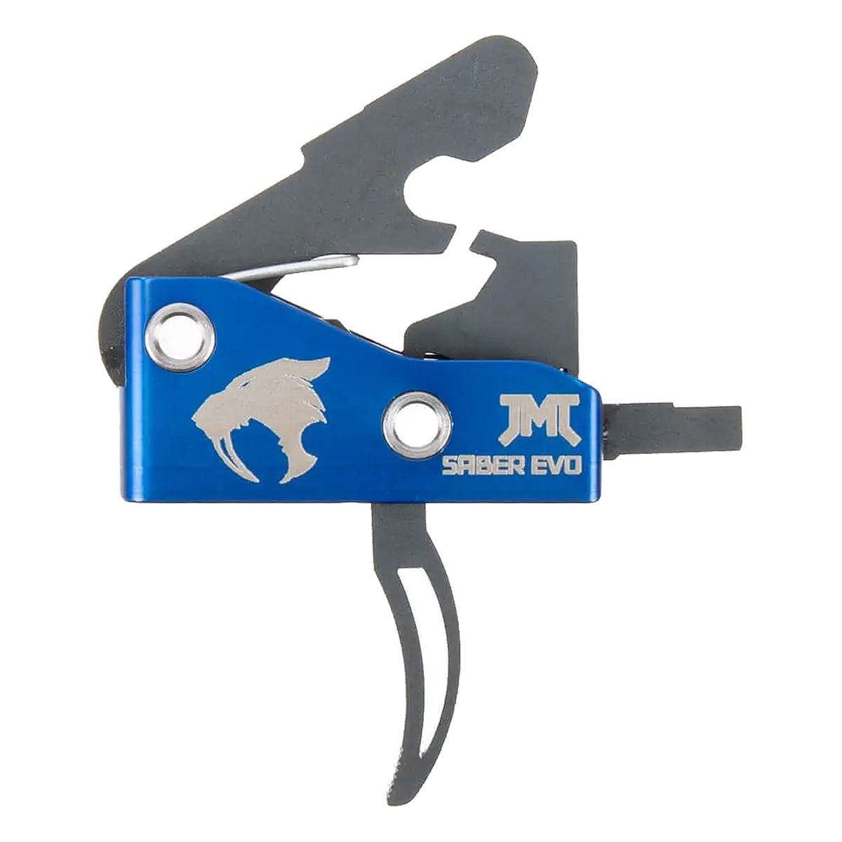  James Madison Tactical Saber Evo Drop-In Single Stage Trigger, Blue Housing, Curved Bow, Includes Anti Rotation Pins