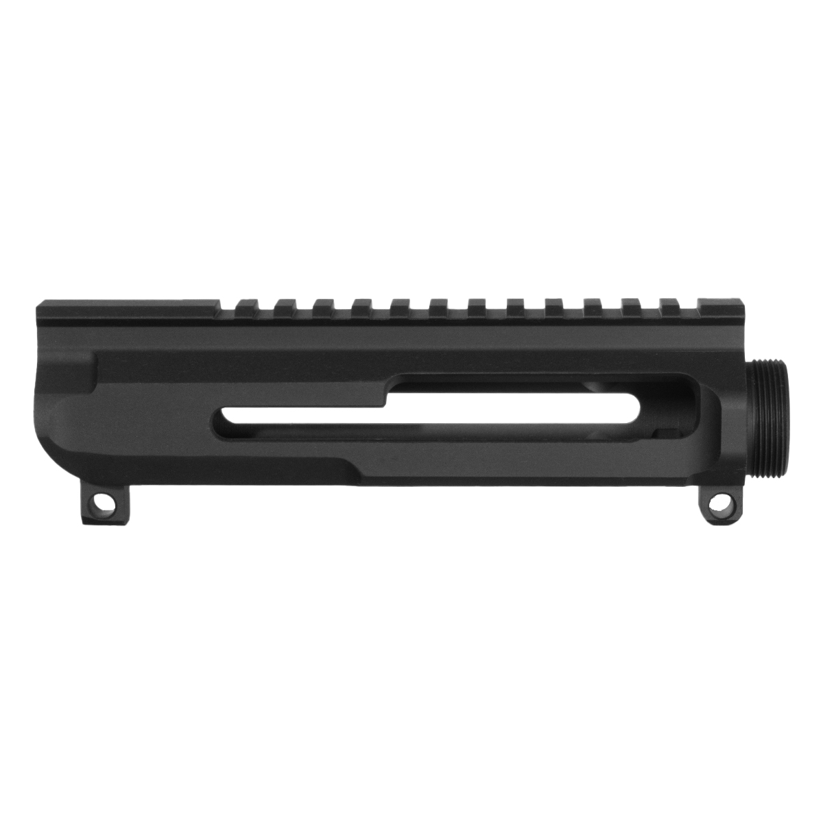 Davidson Defense Right-Ejecting AR-15 Stripped Side Charging Upper Receiver, Ambidextrous Cuts, Integral Picatinny Rail, Black Anodized